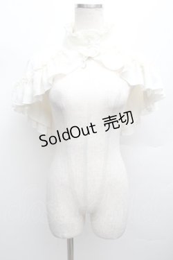 画像1: MARBLE / ゴシック調モチーフ付き立ち襟ケープ  オフ S-25-12-12-036-GO-JA-AS-ZS