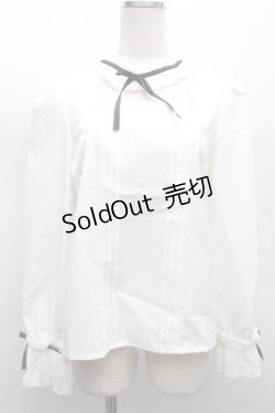 画像1: Deary / 襟レースブラウス  白 S-25-12-12-038-LO-BL-AS-ZS