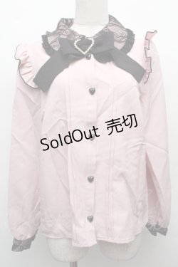 画像1: DearMyLove / ラウンドカラーブラウス  ピンク S-25-12-12-041-EL-BL-AS-ZS