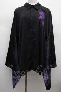 REZEN / 彼岸花和袖シャツ L 京紫 S-25-12-12-042-LO-BL-AS-ZS