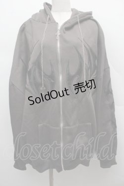 画像1: VOLCAN&APHRODITE / チェーン付パーカー  グレー S-25-12-12-047-LO-TO-AS-ZS