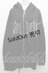 VOLCAN&APHRODITE / 刺繍パーカー  黒 S-25-12-12-048-LO-TO-AS-ZS