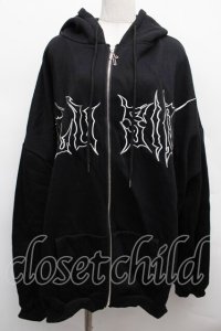 VOLCAN&APHRODITE / 刺繍パーカー  黒 S-25-12-12-048-LO-TO-AS-ZS