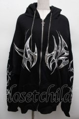 VOLCAN&APHRODITE / チェーン付パーカー  黒 S-25-12-12-050-LO-TO-AS-ZS