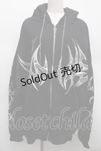 VOLCAN&APHRODITE / チェーン付パーカー  黒 S-25-12-12-050-LO-TO-AS-ZS