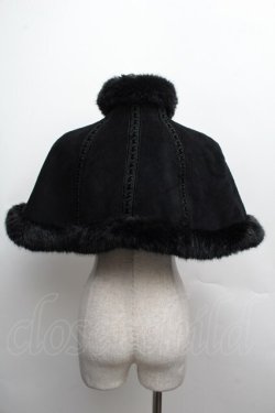 画像2: Victorian maiden / ファーデザインケープ  黒 S-25-12-12-051-CL-JA-AS-ZS