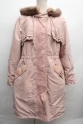 axes femme / 裏キルトモッズコート  ピンク S-25-12-12-054-AX-CO-HR-ZS