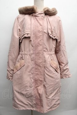 画像1: axes femme / 裏キルトモッズコート  ピンク S-25-12-12-054-AX-CO-HR-ZS