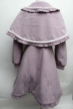 画像2: axes femme kawaii / ケープ付きロングコート  ラベンダー S-25-12-12-055-AX-CO-HR-ZS