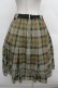 画像2: Jane Marple / ウールチェックスカート  カーキ S-25-12-12-059-JM-SK-HR-ZS (2)
