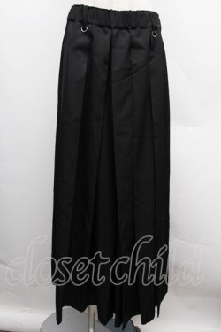 画像1: REZEN / プリーツ袴パンツ L 黒 S-25-12-12-061-LO-PA-AS-ZS