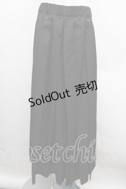 画像1: REZEN / プリーツ袴パンツ L 黒 S-25-12-12-061-LO-PA-AS-ZS