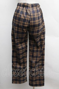 画像2: NieR Clothing / 刺繍タータンチェックパンツ  黒ｘイエロー S-25-12-12-062-PU-PA-HR-ZS