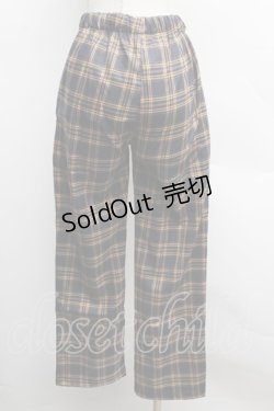 画像2: NieR CLOTHING / 刺繍タータンチェックパンツ  黒ｘイエロー S-25-12-12-062-PU-PA-HR-ZS