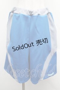 PUNK / ハーフパンツ  ブルーｘグレー S-25-12-12-065-PU-PA-HR-ZS