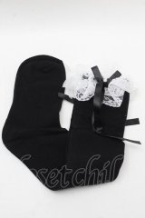 DearMyLove / 選べるフリルハイソックス  黒 S-25-12-12-009-EL-ZA-AS-ZS