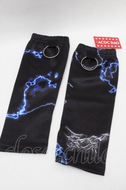 画像1: ACDC RAG / 最強界隈01ちゃんレッグウォーマー  黒ｘ青 S-25-12-12-010-PU-ZA-HR-ZS