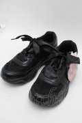 m petit by misako / AMハートガラチュールスニーカー M 黒 S-25-12-12-019-LO-SH-AS-ZS