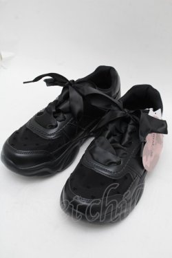 画像1: m petit by misako / AMハートガラチュールスニーカー M 黒 S-25-12-12-019-LO-SH-AS-ZS