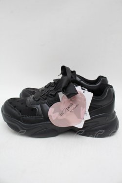 画像2: m petit by misako / AMハートガラチュールスニーカー M 黒 S-25-12-12-019-LO-SH-AS-ZS