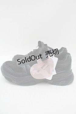 画像2: m petit by misako / AMハートガラチュールスニーカー M 黒 S-25-12-12-019-LO-SH-AS-ZS