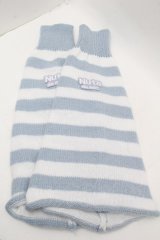 Nuta de mic / 幸せな一歩を踏み出せるレッグウォーマー  白ｘサックス S-25-12-12-022-PU-ZA-HR-ZS