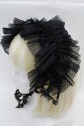 MARBLE / メッシュフリルヘッドドレス  黒 S-25-12-12-023-GO-AC-AS-ZS