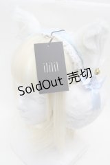 ililil / 飼ってくれるかニャ？イヤーマフ  白ｘサックス S-25-12-12-026-PU-AC-HR-ZS