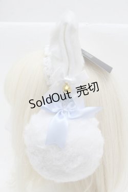 画像2: ililil / 飼ってくれるかニャ？イヤーマフ  白ｘサックス S-25-12-12-026-PU-AC-HR-ZS