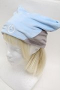 PUNK / 猫耳ニット帽  サックスｘブルー S-25-12-12-028-PU-AC-HR-ZS