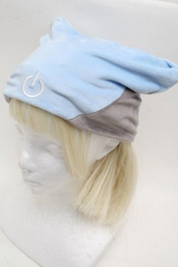 画像1: PUNK / 猫耳ニット帽  サックスｘブルー S-25-12-12-028-PU-AC-HR-ZS