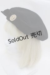 m petit by misako / NINA's AMカメオベレー  黒 S-25-12-12-032-LO-AC-AS-ZS