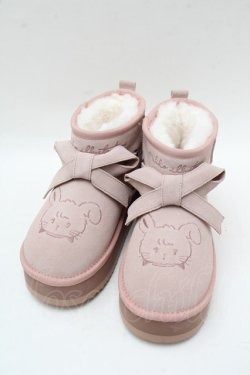 画像1: LOLITA / mikkoファーブーツ 34 ピンク S-25-12-13-005-LO-SH-HR-ZS