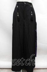 REZEN / 唐草文様ジャガードジップパンツ L 黒 S-25-12-13-048-LO-PA-AS-ZS