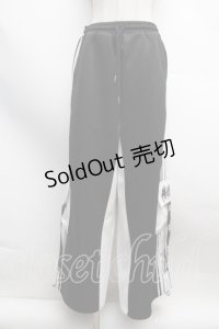 Amilige / バイカラー裾ポケットラインジャージパンツ  黒ｘ白 S-25-12-13-049-PU-PA-AS-ZS