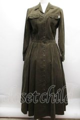 INGEBORG / コーデュロイワンピース  カーキ S-25-12-13-052-LO-OP-TK-ZS