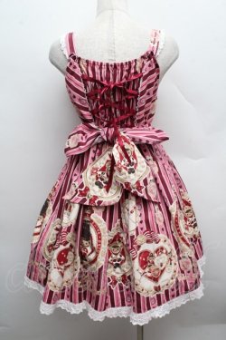 画像2: BABY,THE STARS SHINE BRIGHT / くまくみゃのRoyal Kingdom柄ジャンパースカートII  ピンク S-25-12-13-054-BA-OP-AS-ZS