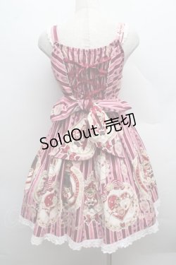 画像2: BABY,THE STARS SHINE BRIGHT / くまくみゃのRoyal Kingdom柄ジャンパースカートII  ピンク S-25-12-13-054-BA-OP-AS-ZS