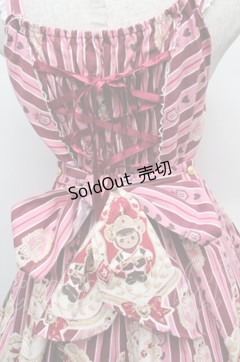 画像3: BABY,THE STARS SHINE BRIGHT / くまくみゃのRoyal Kingdom柄ジャンパースカートII  ピンク S-25-12-13-054-BA-OP-AS-ZS (3)