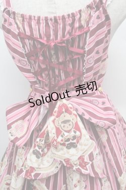 画像3: BABY,THE STARS SHINE BRIGHT / くまくみゃのRoyal Kingdom柄ジャンパースカートII  ピンク S-25-12-13-054-BA-OP-AS-ZS