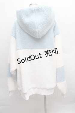 画像2: ililil / あざと可愛い天使ボアぱぁかぁ  サックスｘ白 S-25-12-13-057-PU-TO-HR-ZS