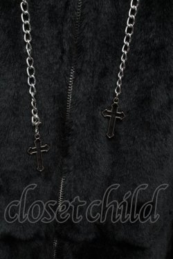 画像4: VOLAN&APHRODITE / ファーパーカー  黒 S-25-12-13-060-PU-CO-AS-ZS