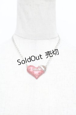画像1: MILK / ハートチョコネックレス  赤 S-25-12-13-007-ML-AC-AS-ZS