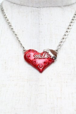 画像2: MILK / ハートチョコネックレス  赤 S-25-12-13-007-ML-AC-AS-ZS