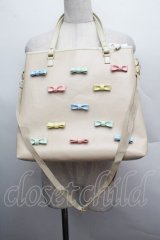 MILK / リボントートバッグ  オフ S-25-12-13-009-ML-BG-AS-ZS