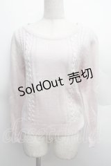 LODISPOTTO / ケーブル編みニット  ピンク S-25-12-13-012-LO-TO-AS-ZS