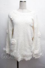 LIZ LISA / パフニットワンピース  白 S-25-12-13-014-LO-OP-HR-ZS