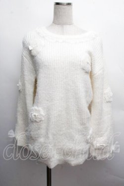 画像1: LIZ LISA / パフニットワンピース  白 S-25-12-13-014-LO-OP-HR-ZS