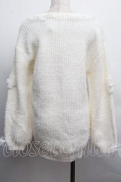 画像2: LIZ LISA / パフニットワンピース  白 S-25-12-13-014-LO-OP-HR-ZS