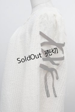 画像2: axes femme / 袖レースアッププルオーバー  オフ S-25-12-13-015-AX-TO-HR-ZS